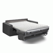 Canapé convertible 2-3 places ALLURE - Matelas mémoire 20 cm - Sommier à lattes 120 cm - Microfibre graphite_5