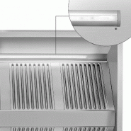 Hottes de plafond inox statiques - avec lampe et filtres - Profondeur 1m30 - 3600_5