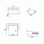 Canapé convertible Night Express - 120 cm - Matelas 14 cm en mousse polyuréthane - Couleur rouge_5