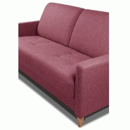 Canapé convertible OGGETTO - Matelas 16 cm - Système express - Sommier lattes 140 cm - Tweed rouge - Fabrication italienne_5