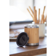 Mug thermos isotherme - double paroi inox et bambou - 300 ml_5