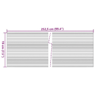 Vidaxl brises-vues de jardin 10 pcs gris pierre 252,5x19 cm pvc 4005545_5