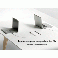 Table de réunion rectangulaire Pigreco Up- Martex - Oui, Blanc_5