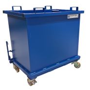 Benne à fond ouvrant - tôlé ou grillagé - capacité 500 à 2000L - fabrication française_5