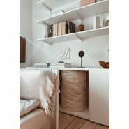 Lit Futon Standard Bed in a Bag - Couleur Naturel - Lit d'appoint compact avec matelas dépliable 70x190cm_5