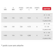 Vs 110gd godet squelette general duty - Cangini - 1200 mm - profil allongé et lame HB400_5