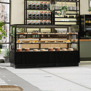 Vitrine réfrigérée de présentation avec service-arrière (l200 x p72 cm) avec éclairage led et 2 étagères_5