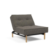 Innovation Living - Fauteuil-lit convertible Splitback Stem 90x115 cm - Pieds obus chêne naturel - Tissu Flashtex Dark Grey_5