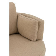 Fauteuil pivotant Kodina beige - Confort et élégance avec revêtement en tissu soyeux_5