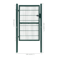Vidaxl portillon 2d (simple) vert 106x210 cm 141751_5