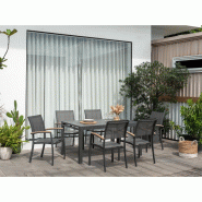 Fauteuil de jardin fixe essence 61,5x58x92,3cm – MTF – aluminium et teck – 2nab3128_5