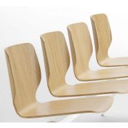 Banc poutre avec placet d'assise en tissu, similicuir ou cuir