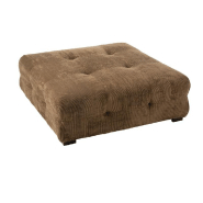 Fauteuil pouf Charlene camel - convertible en velours côtelé scandinave_5