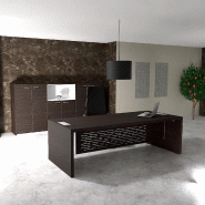Bureau de Direction E10 - QUADRIFOGLIO - 204, Ébène, Avec voile de fond, Non_0