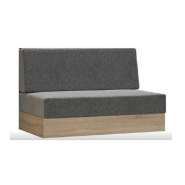 Armoire lit escamotable Genius Sofa - Chêne et canapé gris - Couchage 160x200 avec sommier à lattes_5