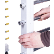 Chariot à étagère pour les pièces peintes avec 4 roulettes pivotantes robustes -  VARIOFLEX_5