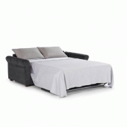Canapé lit convertible express 2-3 places ROMANTICO - 120x197 cm - Matelas Excellence Literie 16 cm - Polyuréthane gris clair_5