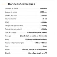 Benne monocoque agricole Rollspeed 6835 avec équipements personnalisables