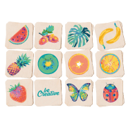 Jeu de mémoire - Bois de bouleau laminé - 24 pièces personnalisables - Impression quadri et logo_5