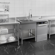 Plonge Inox 1 bac avec passage lave-vaisselle - P 700 - GGM -_5