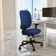 Fauteuil de bureau Alaia haut dossier - Sokoa - Bleu, Contact permanent, Classique_5