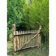 Ganivelle en robinier scié - 100 cm, 3 - clôture de 10 mètres avec espacement 5-6 cm_5