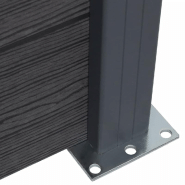 Vidaxl ensemble de panneaux de clôture gris 872x186 cm wpc 3211835_5