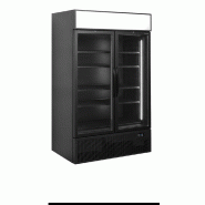 Vitrine réfrigérée noire - gamme FSC BLACK - 2 portes avec caisson lumineux - finition contemporaine et froid ventilé_5