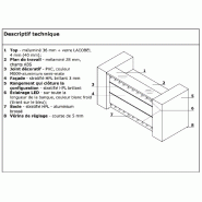 Bureau d'accueil avec rangement Valde - MDD - Blanc brillant, 292_5