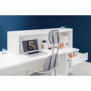 Bureau d'accueil original modèle Foro - MDD - Blanc, Wengé, A droite_0