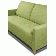 Canapé convertible OGGETTO - Matelas 16 cm - Système express - Sommier à lattes 140 cm - Velours vert - RENATONISI_5