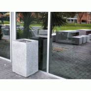 Corbeille Kube tri sélectif béton 140 L - 1, 2 ou 3 flux_5