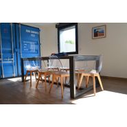 Table en conteneur - showroom en container maritime - Plateau en verre - Eurobox_5