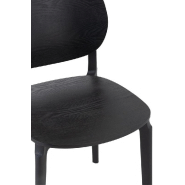 Chaise de cuisine SHINY - Vernis noir - Polypropylène robuste et légère_5