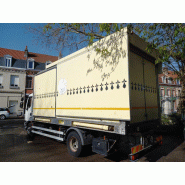 Container marché boucherie Scarabile 906 – porteur Volvo – vitrine réfrigérée inox – portes vitrées + réserve sèche_5