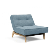 Innovation Living - Fauteuil SPLITBACK EIK Convertible Lit 90x115 cm - Pieds Chêne Naturel - Tissu Mixed Dance Light Blue_5