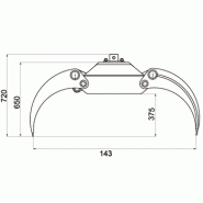 Dk-14 grappin forestier + rotator baltrotor 3 tonnes pour pelleteuse - deleks srl_5