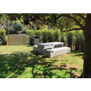 Table kube UM372M - béton préfabriqué gris granite aspect lisse_5