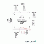 Chambre froide négative 1,81 m3 (1200 x 1200 x 2200 mm) avec monobloc de paroi_5