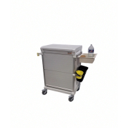 Chariot de soins modulaire, avec fermeture à rideau ergonomique pour le stockage des médicaments et fournitures médicales - WEECART_5