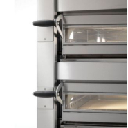 Four à pizza avec sole fixe, façade en acier inoxydable arrondie - Cuppone Michelangelo_5