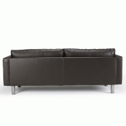 Canapé 3 places design scandinave Otto - cuir mocca de qualité Toledo - pieds en chêne - dimensions L208xH77xP84 cm_5