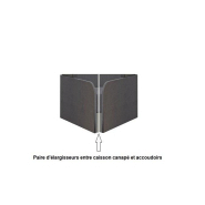 Armoire-lit escamotable ALADYNO SOFA - Canapé gris 160x200 cm - Bandeau blanc, fabrication européenne_5