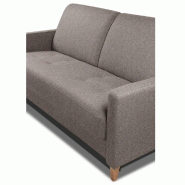 Canapé convertible OGGETTO - Matelas 16 cm - Système Express - Sommier à lattes 160 cm - Renatonisi - Tweed taupe sable_5