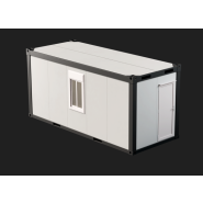 Bungalow sanitaire en container modulable et isolé de 20 pieds - 6x2,5m, 15m² - Eurobox_5