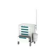 Chariot d'anesthésie et de soins intensifs - JETCART avec dispositif de verrouillage sécurisé et tiroirs modulables_5
