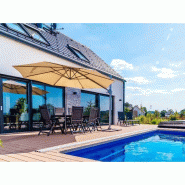 Parasol déporté borneo ø350 cm – MTF – toile grise avec poignée – 2naz0241_5