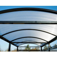 Abri vélos voûte M avec bardages polycarbonate - 6 places - structure aluminium - 4 pommeaux au choix - LED en option_5