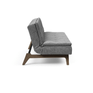 Innovation Living - Canapé design Dublexo Eik convertible en lit 210x115 cm - tissu Twist Charcoal - pieds en chêne fumé_5