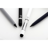 Stylo sans encre en aluminium recyclé - stylet tactile et pointe métallique effaçable_5